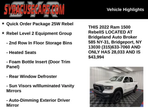 More photos of 2022 Ram 1500 Rebel at Bridgeland Auto Brokers, NY
