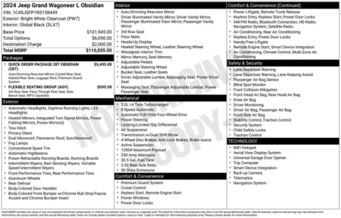 Photos of 2024 Jeep Grand Wagoneer L Series II for sale in Bridgeport, NY at Bridgeland Auto Brokers