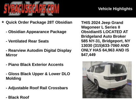 More photos of 2024 Jeep Grand Wagoneer L Series II at Bridgeland Auto Brokers, NY