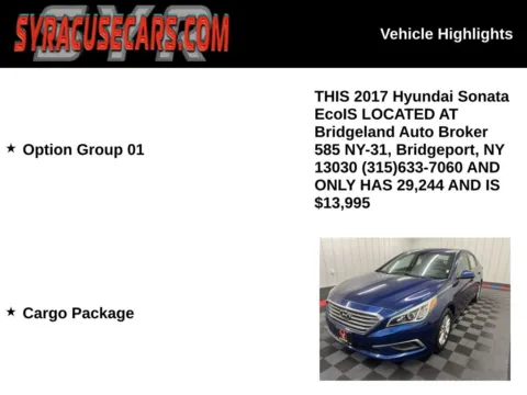 More photos of 2017 Hyundai Sonata ECO at Bridgeland Auto Brokers, NY