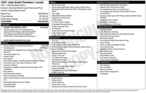 Photos of 2021 Jeep Grand Cherokee L Laredo for sale in Bridgeport, NY at Bridgeland Auto Brokers