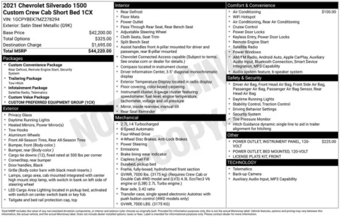 Photos of 2021 Chevrolet Silverado 1500 Custom for sale in Bridgeport, NY at Bridgeland Auto Brokers