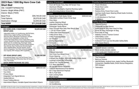 Photos of 2023 Ram 1500 Big Horn/Lone Star for sale in Bridgeport, NY at Bridgeland Auto Brokers