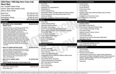 Photos of 2024 Ram 1500 Big Horn/Lone Star for sale in Bridgeport, NY at Bridgeland Auto Brokers