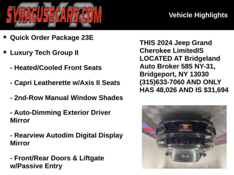 More photos of 2024 Jeep Grand Cherokee Limited at Bridgeland Auto Brokers, NY