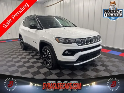 White 2022 Jeep Compass Limited for sale in Bridgeport, NY