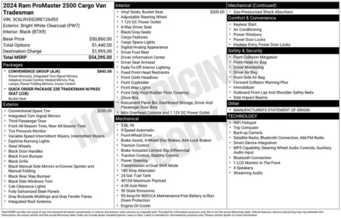 Photos of 2024 Ram ProMaster 2500 High Roof for sale in Bridgeport, NY at Bridgeland Auto Brokers
