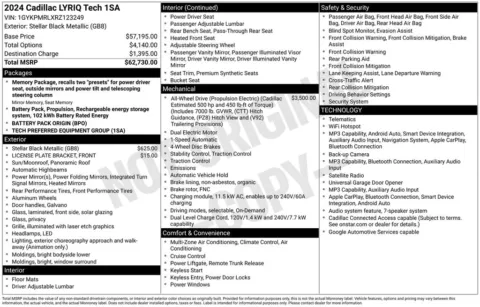 Photos of 2024 Cadillac LYRIQ Tech for sale in Bridgeport, NY at Bridgeland Auto Brokers