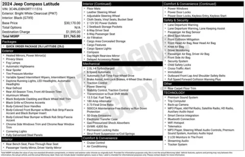 Photos of 2024 Jeep Compass Latitude for sale in Bridgeport, NY at Bridgeland Auto Brokers