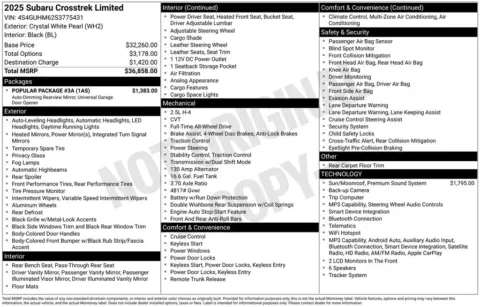 Photos of 2025 Subaru Crosstrek Limited for sale in Bridgeport, NY at Bridgeland Auto Brokers