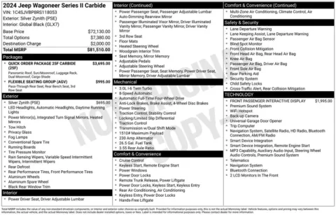 Photos of 2024 Jeep Wagoneer Series II for sale in Bridgeport, NY at Bridgeland Auto Brokers