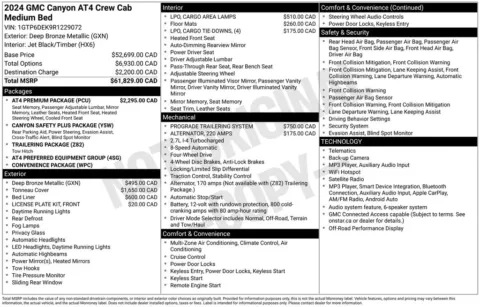 Photos of 2024 GMC Canyon AT4 for sale in Bridgeport, NY at Bridgeland Auto Brokers