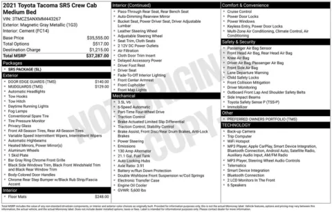 Photos of 2021 Toyota Tacoma SR5 for sale in Bridgeport, NY at Bridgeland Auto Brokers