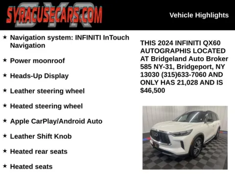More photos of 2024 INFINITI QX60 Autograph at Bridgeland Auto Brokers, NY