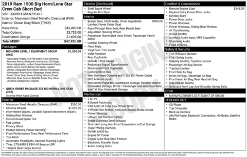 Photos of 2019 Ram 1500 Big Horn/Lone Star for sale in Bridgeport, NY at Bridgeland Auto Brokers