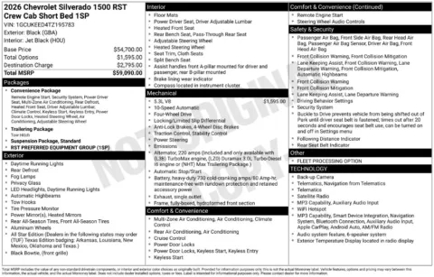 Photos of 2026 Chevrolet Silverado 1500 RST for sale in Bridgeport, NY at Bridgeland Auto Brokers