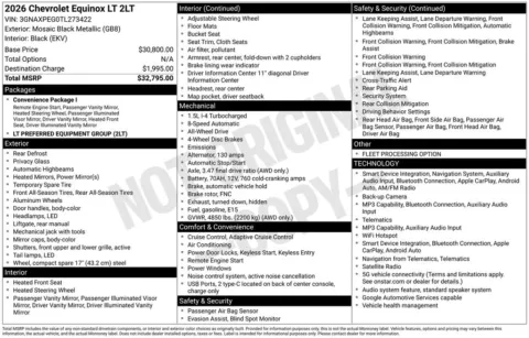 Photos of 2026 Chevrolet Equinox LT for sale in Bridgeport, NY at Bridgeland Auto Brokers