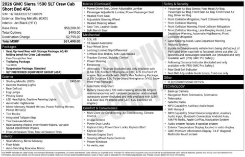 Photos of 2026 GMC Sierra 1500 SLT for sale in Bridgeport, NY at Bridgeland Auto Brokers