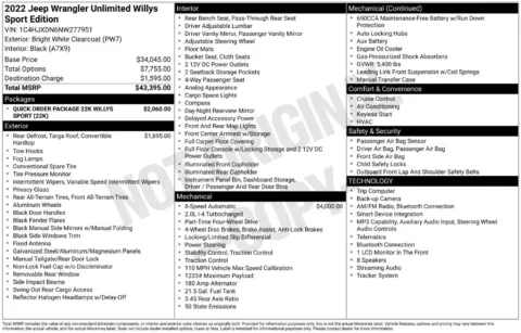 Photos of 2022 Jeep Wrangler Unlimited Willys for sale in Bridgeport, NY at Bridgeland Auto Brokers
