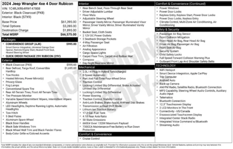 Photos of 2024 Jeep Wrangler Rubicon 4xe for sale in Bridgeport, NY at Bridgeland Auto Brokers