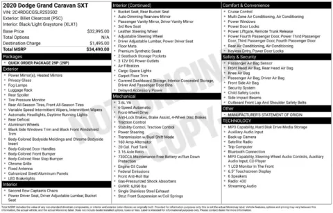 Photos of 2020 Dodge Grand Caravan SXT for sale in Bridgeport, NY at Bridgeland Auto Brokers
