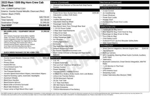 Photos of 2023 Ram 1500 Big Horn/Lone Star for sale in Bridgeport, NY at Bridgeland Auto Brokers