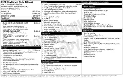 Photos of 2021 Alfa Romeo Giulia Ti Sport for sale in Bridgeport, NY at Bridgeland Auto Brokers