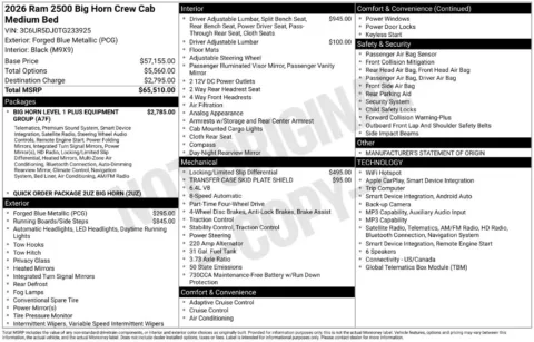 Photos of 2026 Ram 2500 Big Horn for sale in Bridgeport, NY at Bridgeland Auto Brokers