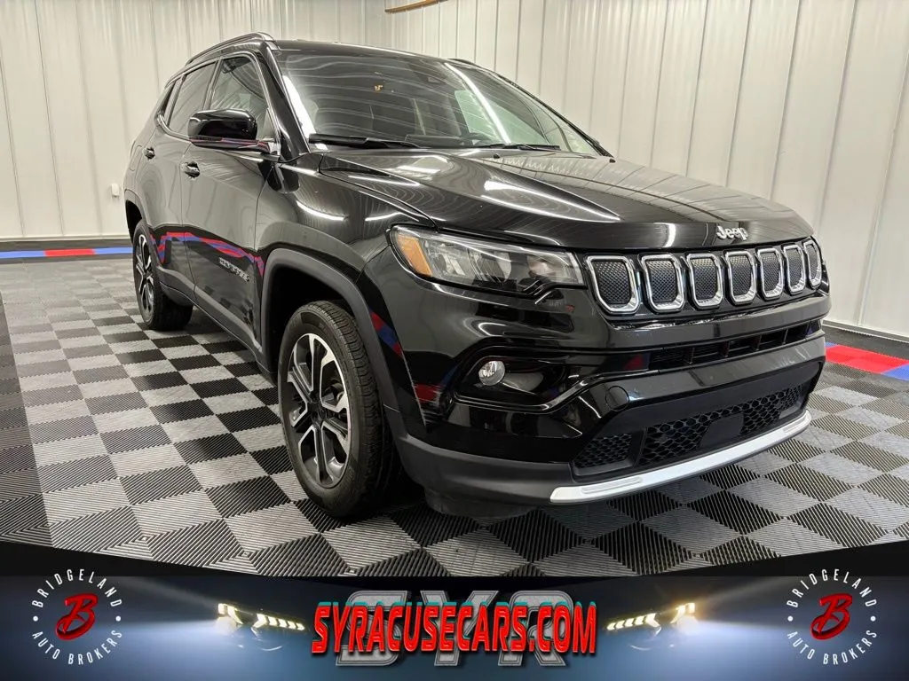 Black 2022 Jeep Compass Limited for sale in Bridgeport, NY