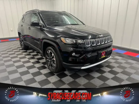 Black 2022 Jeep Compass Limited for sale in Bridgeport, NY