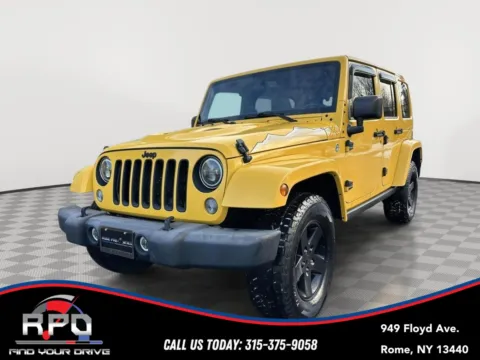 Yellow 2015 Jeep Wrangler Unlimited Wrangler X for sale in Rome, NY