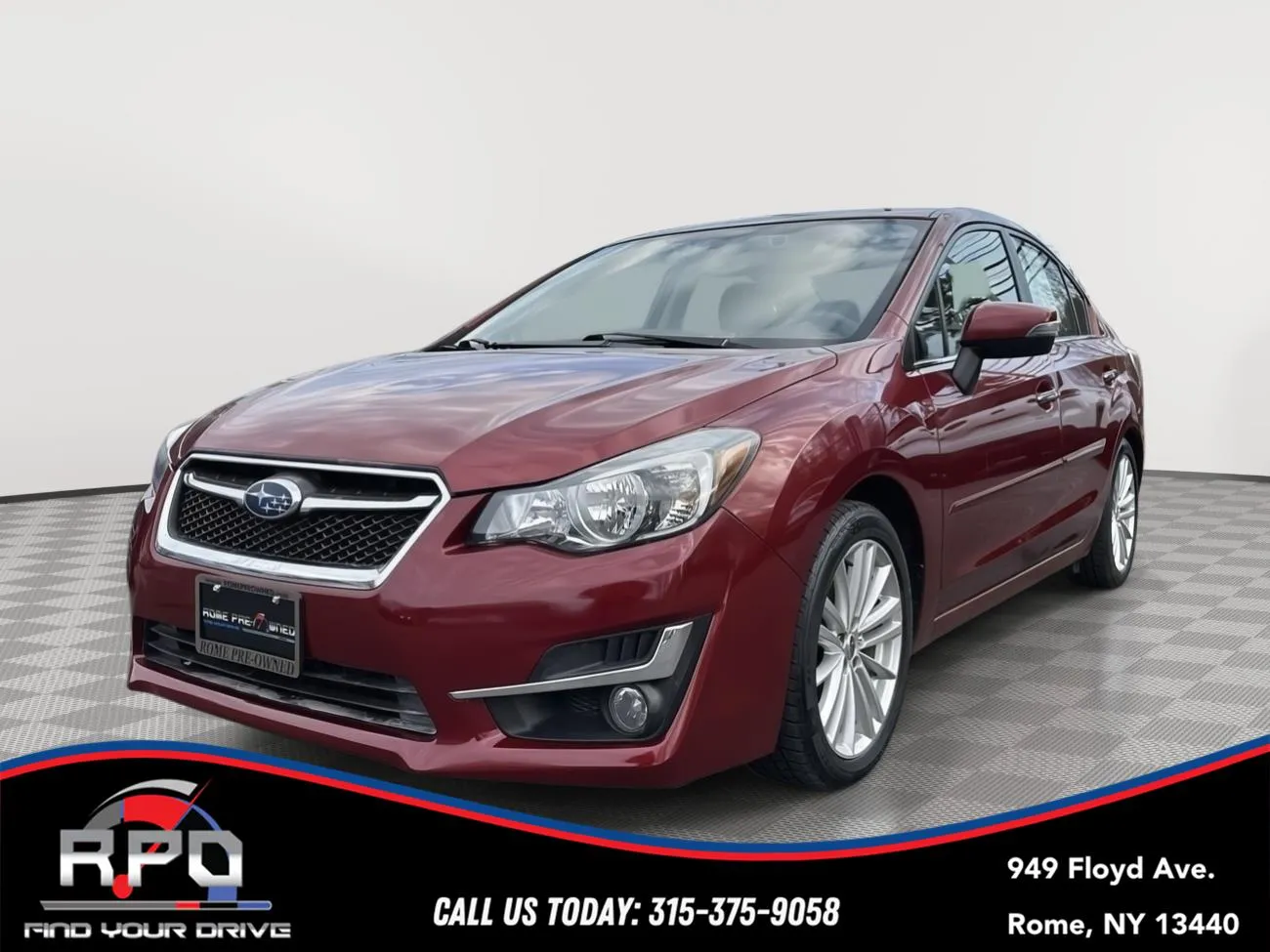 Red 2015 Subaru Impreza Sedan Limited for sale in Rome, NY