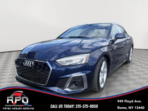 Blue 2021 Audi A5 Coupe S line Premium Plus for sale in Rome, NY