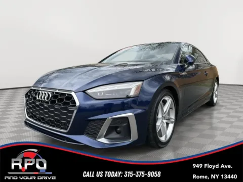Blue 2021 Audi A5 Coupe S line Premium Plus for sale in Rome, NY