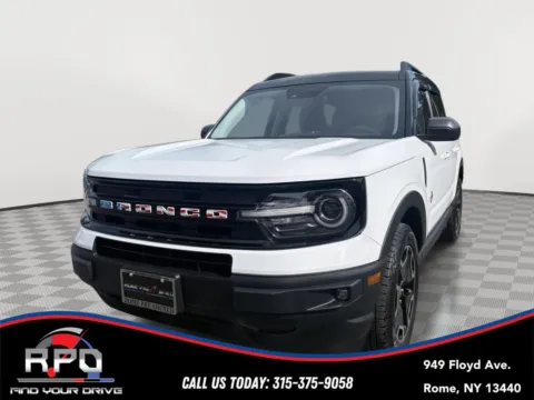 White 2021 FORD BRONCO SPORT OUTER BANKS 4X4 for sale in Rome, NY