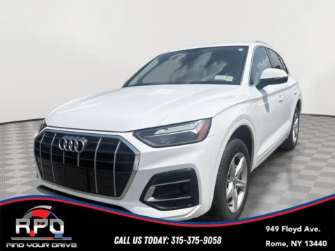 White 2021 AUDI Q5 quattro Premium 45 TFSI for sale in Rome, NY