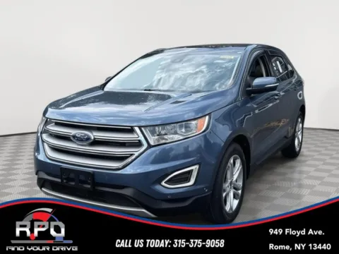 Blue 2018 Ford Edge Titanium for sale in Rome, NY