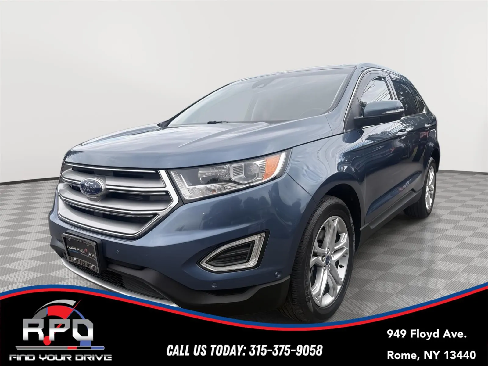 Blue 2018 Ford Edge Titanium for sale in Rome, NY