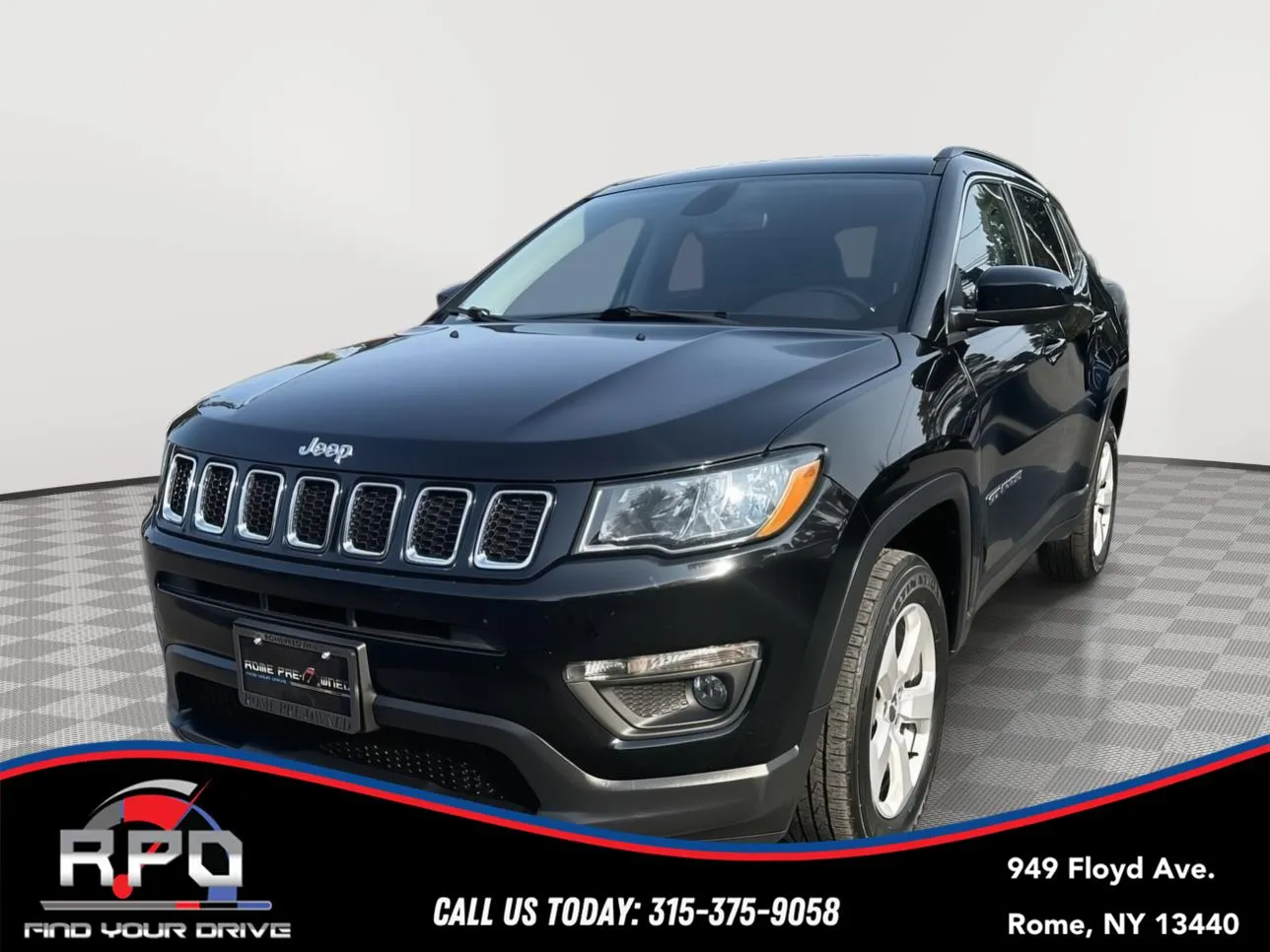 Black 2019 Jeep Compass Latitude for sale in Rome, NY