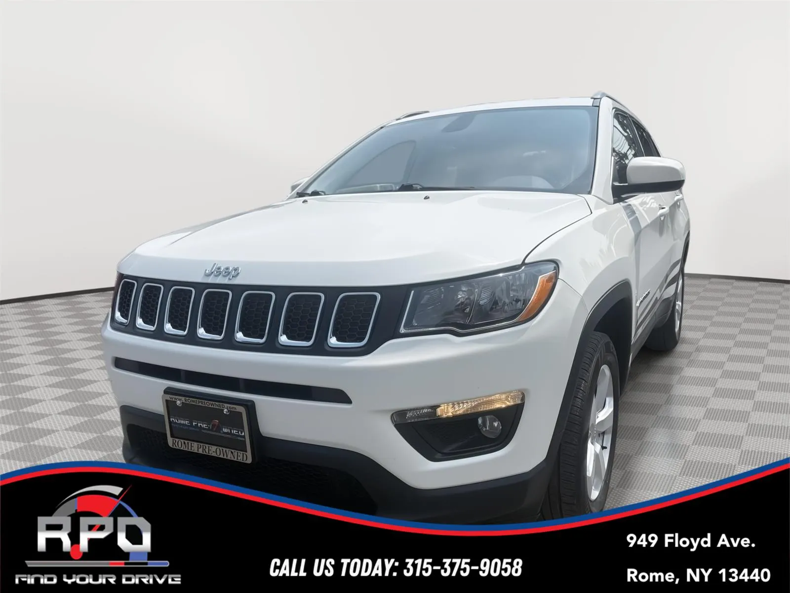 White 2019 Jeep Compass Latitude for sale in Rome, NY