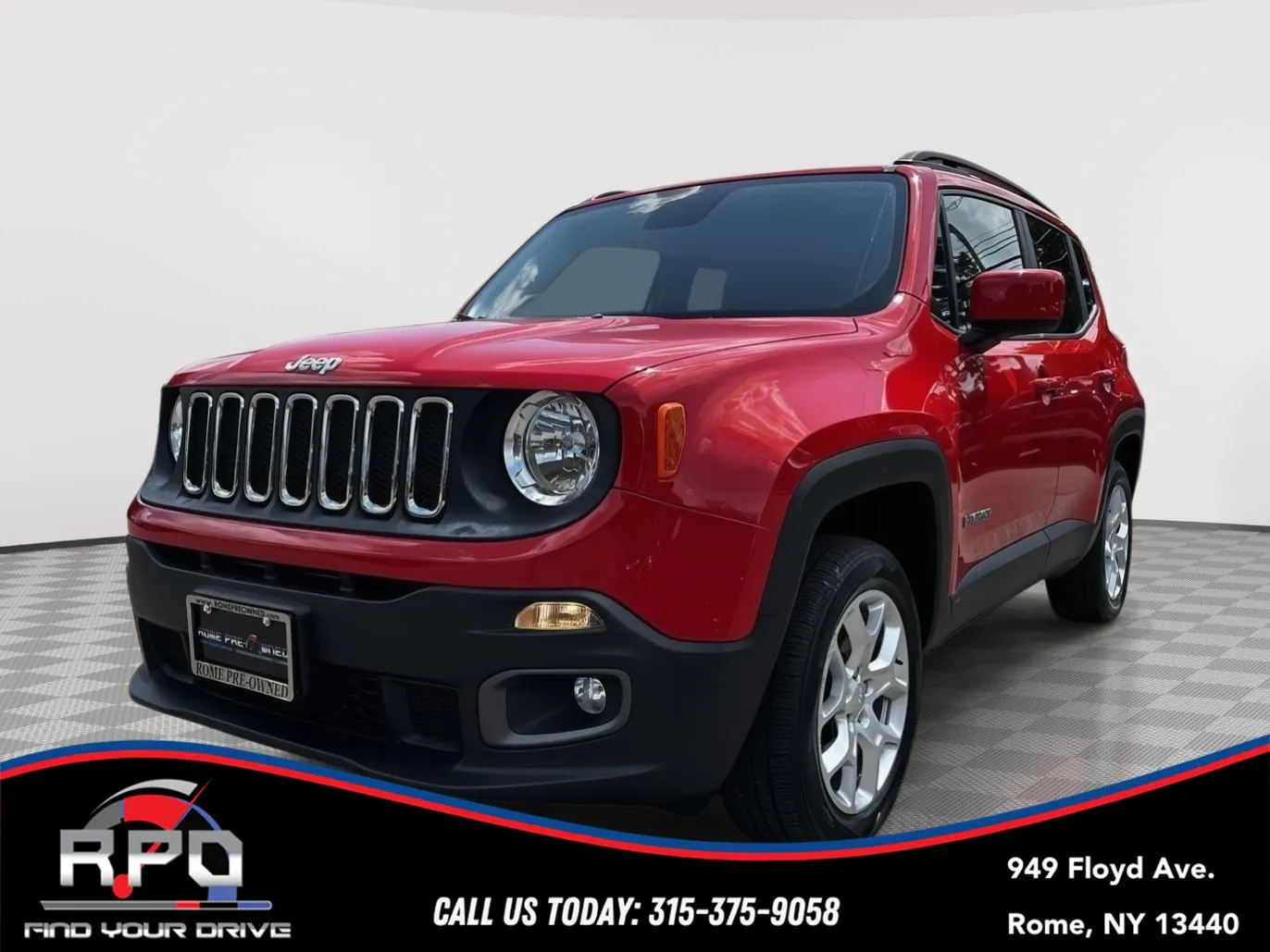 Red 2017 Jeep Renegade Latitude for sale in Rome, NY