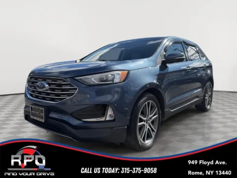 Blue 2019 Ford Edge Titanium for sale in Rome, NY
