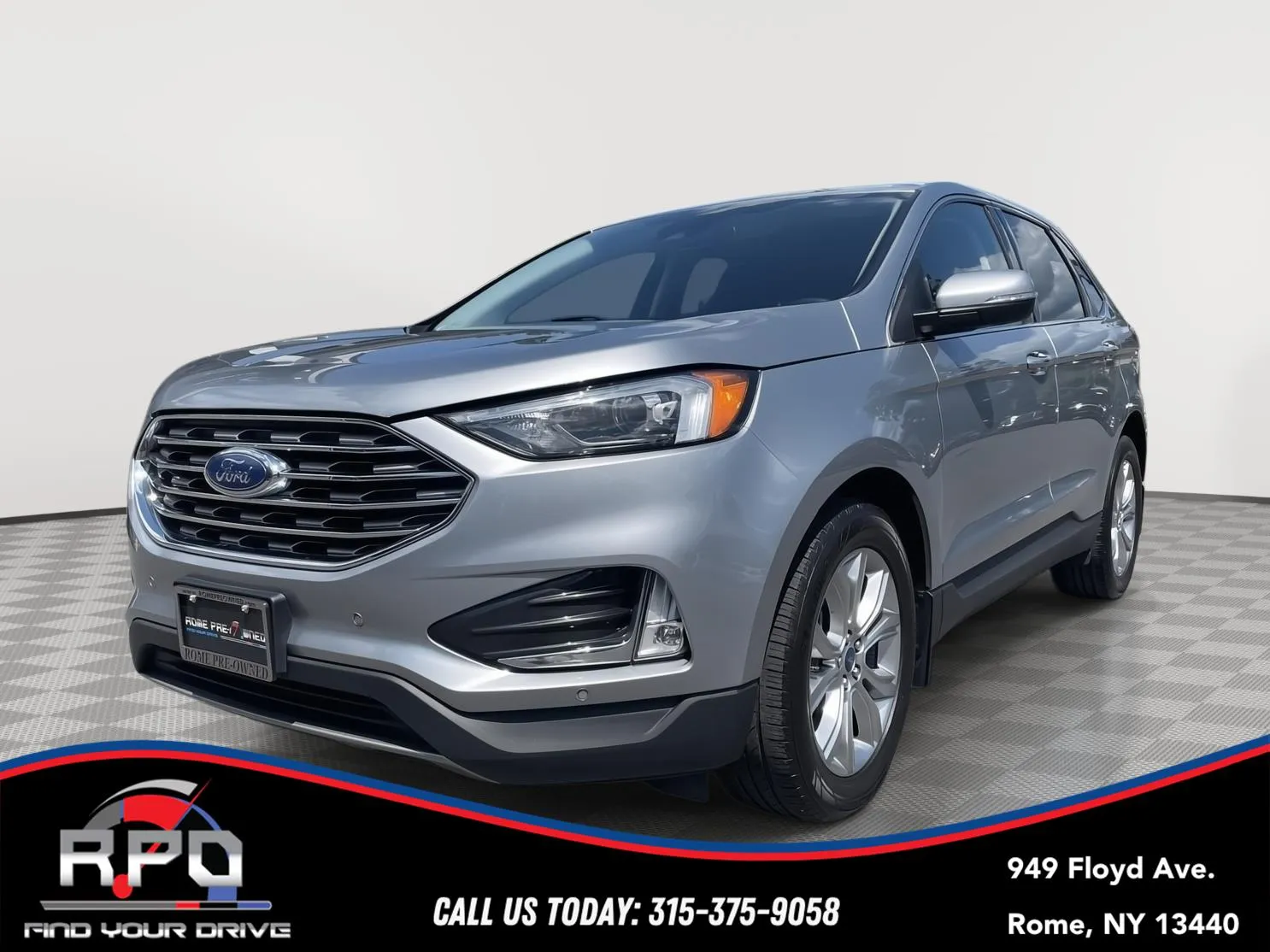 Silver 2022 Ford Edge Titanium for sale in Rome, NY