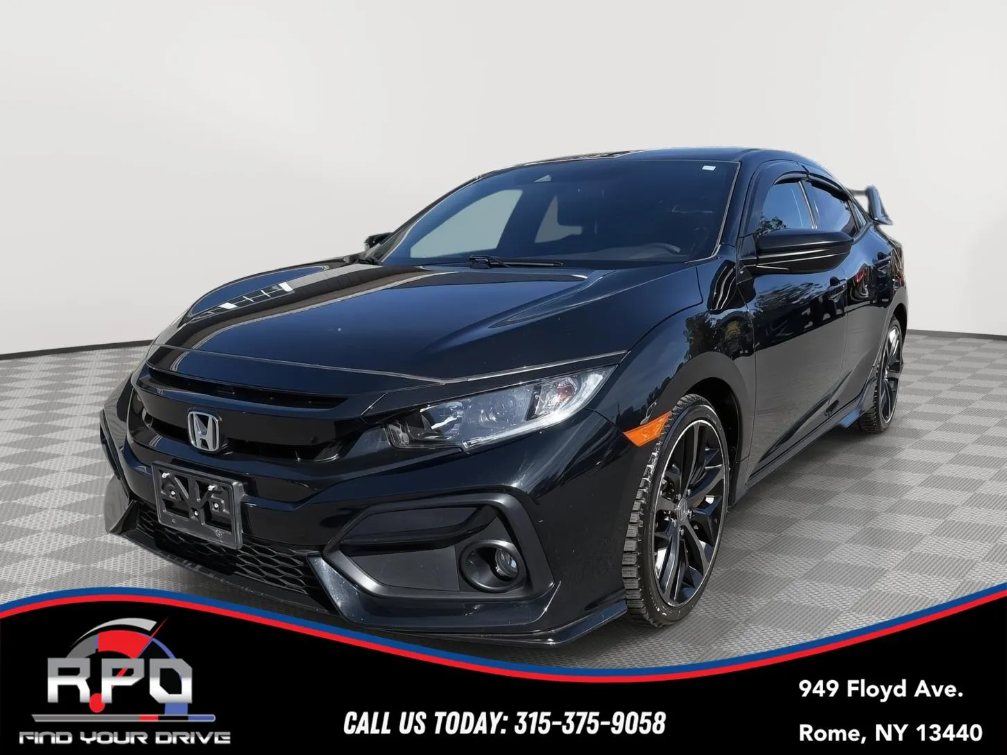 Black 2021 Honda Civic Hatchback Sport for sale in Rome, NY