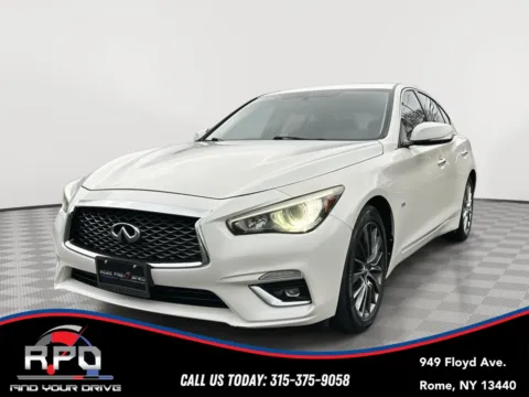 White 2018 INFINITI Q50 3.0t LUXE for sale in Rome, NY