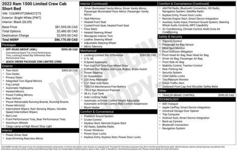 Photos of 2022 Ram 1500 Limited for sale in Syracuse, NY at Candy Cars