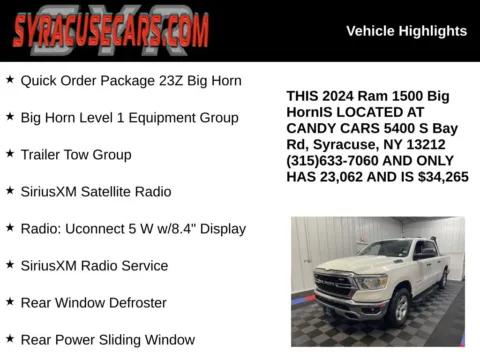 More photos of 2024 Ram 1500 Big Horn/Lone Star at Candy Cars, NY