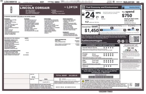 Photos of 2022 Lincoln Corsair Standard for sale in Syracuse, NY at Candy Cars