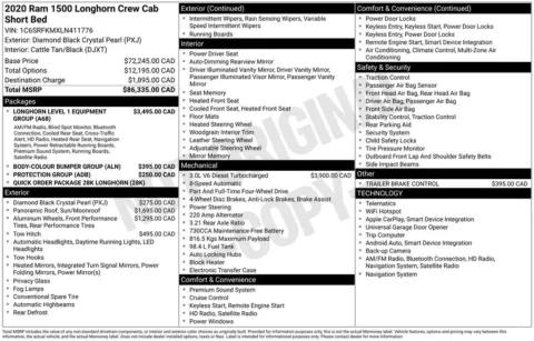 Photos of 2020 Ram 1500 Laramie Longhorn for sale in Syracuse, NY at Candy Cars