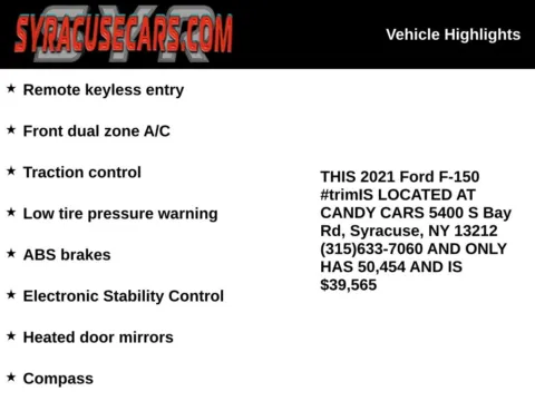 Another view of 2021 Ford F-150 Lariat for sale in Syracuse, NY at Candy Cars